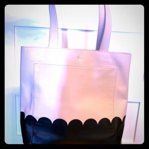 Kate Spade scalloped black/white bag